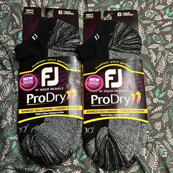 Footjoy Men's 6 Pair Value  Pack Pro Dry Large Gray Sport Socks Sizes 7-12 - Picture 3 of 4